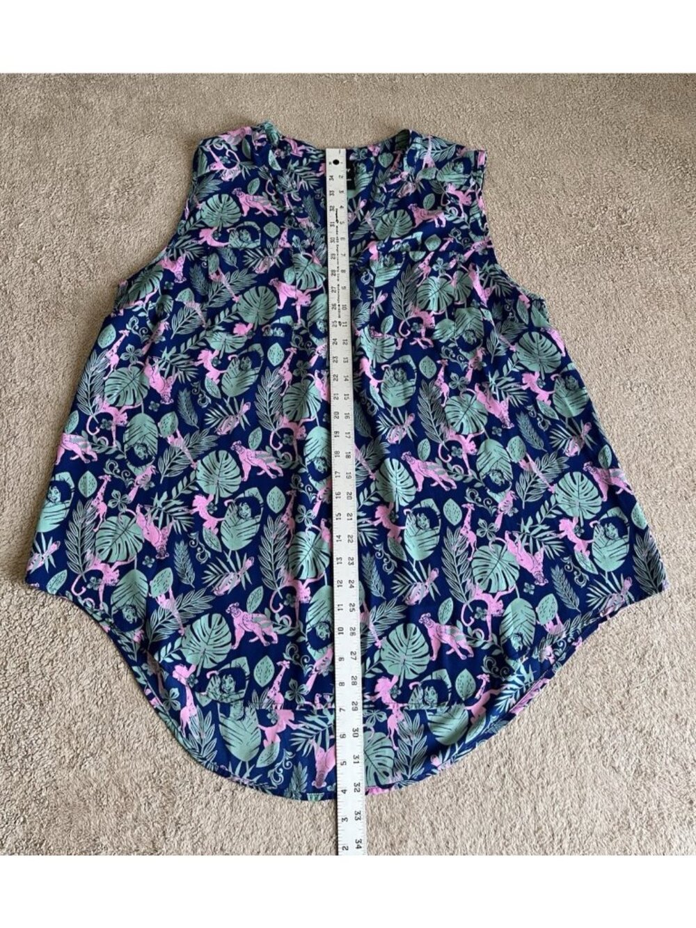 Disney Jungle Book Torrid Size 2 Hi Lo Button Front Georgette Blouse Top - Picture 3 of 16
